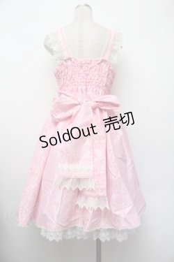 画像3: metamorphose / フロッキーシャンタンコルセット風ジャンパースカート 1 ピンク S-26-01-13-030-ME-OP-HR-ZS