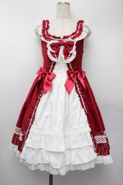 画像1: BABY,THE STARS SHINE BRIGHT / Pure Pearl bouquetジャンパースカート  エンジ S-26-01-13-032-BA-OP-HR-ZS