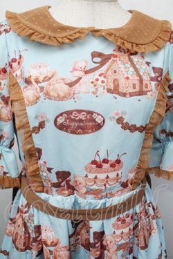 画像5: axes femme Kawaii / お菓子の家柄ワンピース  ミント S-26-01-13-035-AX-BL-HR-ZS
