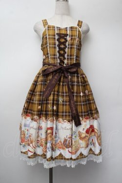 画像1: metamorphose / もりのパティシエリボンジャンパースカート  マスタード S-26-01-13-038-ME-OP-HR-ZS