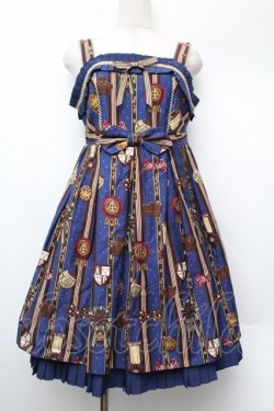 画像1: Angelic Pretty / Chocolate Rosetteジャンパースカート  ネイビー S-26-01-13-043-AP-OP-HR-ZS