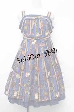 画像1: Angelic Pretty / Chocolate Rosetteジャンパースカート  ネイビー S-26-01-13-043-AP-OP-HR-ZS