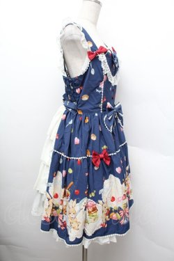 画像2: metamorphose / Sweet Rabbitsリボンジャンパースカート  青 S-26-01-13-045-ME-OP-HR-ZS