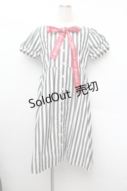 画像1: ネバアランド / ミストラル・ワンピース  グレーｘ白 S-26-01-13-050-LO-OP-AS-ZS