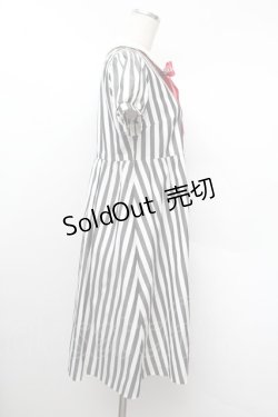 画像2: ネバアランド / ミストラル・ワンピース  グレーｘ白 S-26-01-13-050-LO-OP-AS-ZS