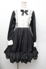 画像1: Pina sweetcollection / ローズジャガードワンピース  黒ｘ白 S-26-01-13-052-LO-OP-HR-ZS (1)