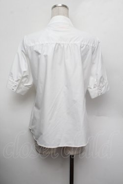 画像3: Fi.n.t / ロゴ刺繍ボウタイブラウス  白 S-26-01-13-001-CA-BL-AS-ZS