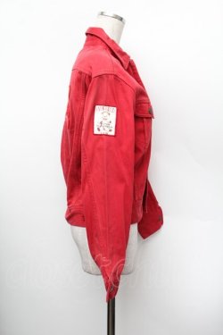 画像2: PINK HOUSE / くま刺繍デニムジャケット  赤 S-26-01-13-010-LO-JA-HR-ZS