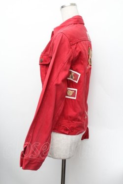 画像4: PINK HOUSE / くま刺繍デニムジャケット  赤 S-26-01-13-010-LO-JA-HR-ZS