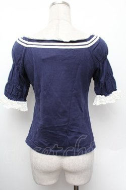 画像3: Emily Temple cute / クラウン刺繍カットソー  紺 S-26-01-13-012-ET-TO-HR-ZS