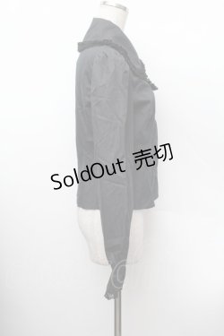 画像2: Moi-meme-Moitie / ジャボ付ブラウス  黒 S-26-01-13-014-MO-BL-AS-ZS