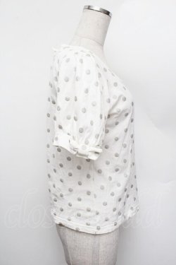 画像2: Emily Temple cute / ドットパフ袖Tシャツ  白 S-26-01-13-002-ET-TS-HR-ZS