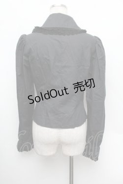 画像3: Moi-meme-Moitie / ジャボ付ブラウス  黒 S-26-01-13-014-MO-BL-AS-ZS