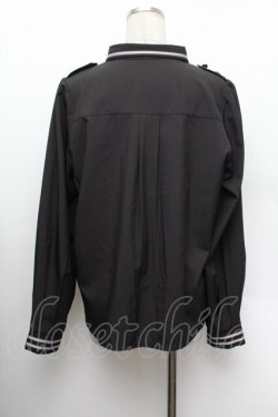 画像3: axes femme / タイ付ミリタリー風ブラウス L 黒 S-26-01-13-015-AX-TO-TK-ZS