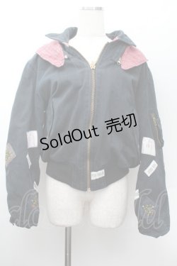 画像1: PINK HOUSE / クリスマスワッペンブルゾン  黒 S-26-01-13-020-LO-TO-HR-ZTC069