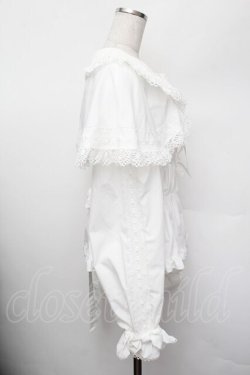 画像2: metamorphose / 木漏れ日のトロイメライ ケープ付き長袖ブラウス 2 白 S-26-01-13-003-ME-BL-HR-ZS