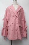 画像1: jouetie / BIGリボンジャケットコート  ピンク S-26-01-13-026-EL-CO-HR-ZTC031 (1)