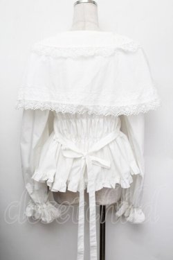 画像3: metamorphose / 木漏れ日のトロイメライ ケープ付き長袖ブラウス 2 白 S-26-01-13-003-ME-BL-HR-ZS