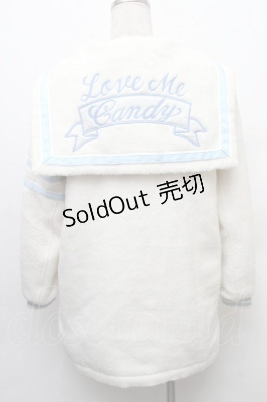 画像2: Candy Stripper / セーラーコート  白ｘサックス S-26-01-14-004-PU-CO-AS-ZTC014 (2)