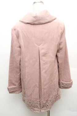 画像2: axes femme / 裾レース使いチェスターコート  ピンク S-26-01-14-030-AX-CO-HR-ZS