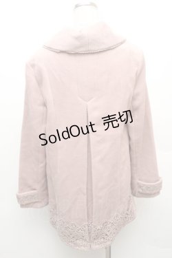 画像2: axes femme / 裾レース使いチェスターコート  ピンク S-26-01-14-030-AX-CO-HR-ZTC006