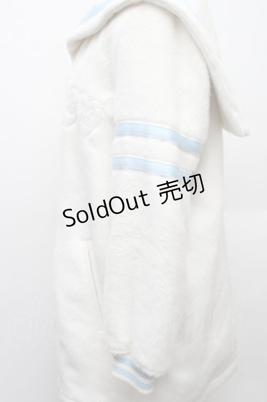 画像3: Candy Stripper / セーラーコート  白ｘサックス S-26-01-14-004-PU-CO-AS-ZTC014 (3)