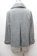 画像2: axes femme / 裾レース使いチェスターコート  グリーン S-26-01-14-034-AX-CO-HR-ZTC031 (2)