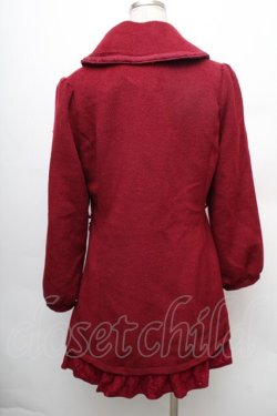 画像2: axes femme / レース襟フリルコート  ワイン S-26-01-14-035-AX-CO-HR-ZS