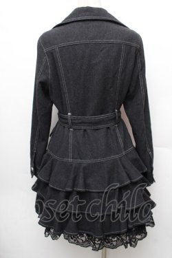 画像2: ALGONQUINS / 裾レースティアードコート  グレー S-26-01-14-037-AL-CO-HR-ZS