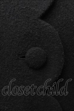 画像5: Pina sweetcollection / バックレースアップスカラップコート  黒 S-26-01-14-038-LO-ZA-HR-ZS