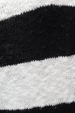 画像4: ALGONQUINS / ワッペンボーダーカーディガン  黒Ｘ白 S-26-01-14-008-AL-TO-HR-ZS