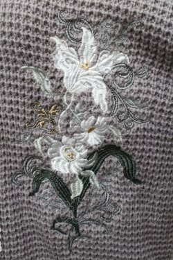 画像3: axes femme / アールヌーヴォー刺繍カーデ  グレー S-26-01-14-009-AX-TO-HR-ZS