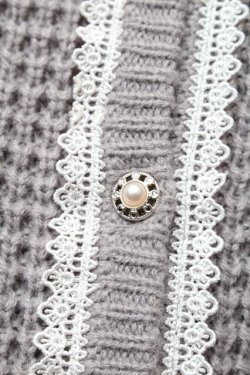 画像4: axes femme / アールヌーヴォー刺繍カーデ  グレー S-26-01-14-009-AX-TO-HR-ZS