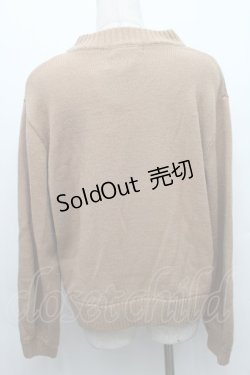 画像2: Candy Stripper / ワッペンニット  ベージュ S-26-01-14-012-PU-TO-AS-ZS