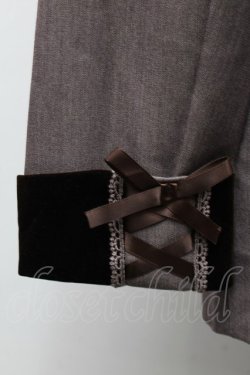 画像3: axes femme / ベロア使いロングジャケット  ブラウン S-26-01-14-014-AX-JA-AS-ZS