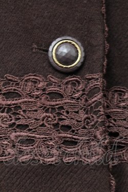 画像4: axes femme / レース配色ファーカラーコート（ファー欠品）  ブラウン S-26-01-14-015-AX-CO-HR-ZS