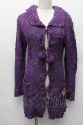 Franche Lippee / きのこニットロングカーディガン  紫 S-26-01-14-016-LO-TO-HR-ZS