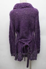 画像2: Franche Lippee / きのこニットロングカーディガン  紫S-26-01-14-016-LO-TO-HR-ZT593 (2)