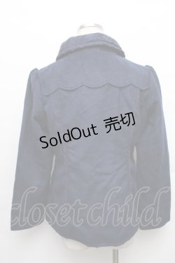 画像2: axes femme / レースカラーショートコート  紺 S-26-01-14-018-AX-CO-HR-ZS