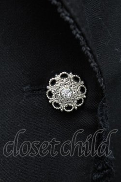 画像4: axes femme / ベロア使いロングジャケット  黒 S-26-01-14-020-AX-JA-AS-ZS