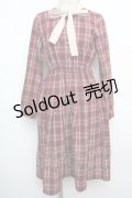 Fi.n.t / クレリックボウタイチェックワンピース  赤S-26-01-15-044-CA-OP-AS-ZT591
