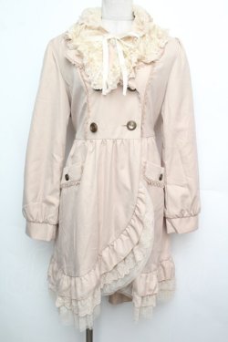 画像1: axes femme / レーシートレンチコート  ベージュ S-26-01-15-047-AX-CO-HR-ZS