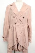 axes femme / 裾フリルトレンチコート  ピンク S-26-01-15-048-AX-CO-HR-ZS