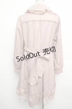 画像2: axes femme / レーシートレンチコート  ピンク S-26-01-15-049-AX-CO-HR-ZS