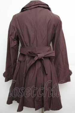 画像2: axes femme / ビジュー襟トレンチコート  ブラウン S-26-01-15-050-AX-CO-HR-ZS