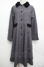 画像3: axes femme POETIQUE / ケープ付きチェック柄コート  グレー S-26-01-15-053-AX-CO-HR-ZTC017 (3)