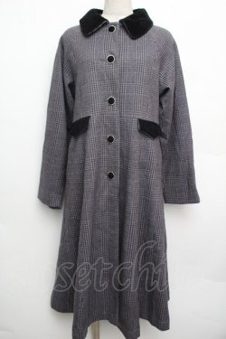 画像3: axes femme POETIQUE / ケープ付きチェック柄コート  グレー S-26-01-15-053-AX-CO-HR-ZS