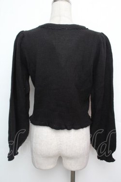 画像2: axes femme kawaii / ハロウィンナイト刺繍カーデ  黒 S-26-01-15-055-AX-TO-HR-ZS