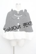 Ank Rouge / くまちゃんキラキラツイードポンチョ  黒 S-26-01-15-056-CA-CO-HR-ZT0210N