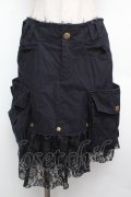 PEACE NOW / カーゴデザインスカート  黒 S-26-01-15-059-PU-SK-AS-ZS